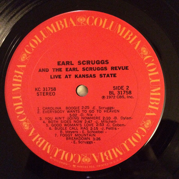Earl Scruggs And The Earl Scruggs Revue : Live At Kansas State (LP, Album, Ter)