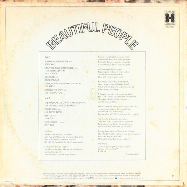 Various : Beautiful People (LP, Comp)