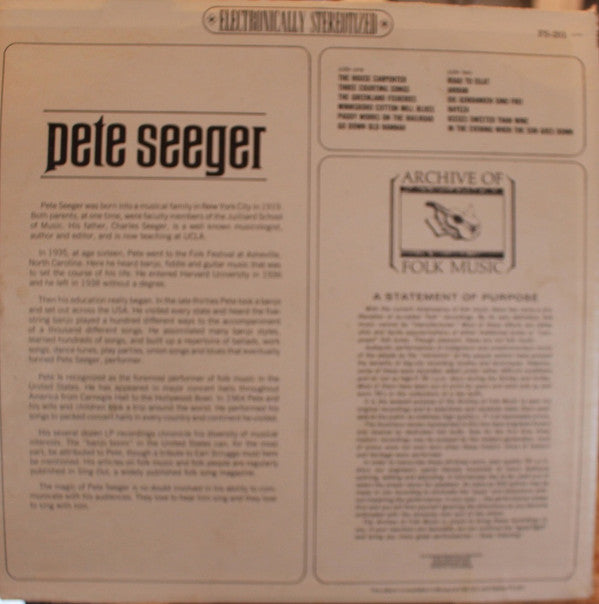 Pete Seeger : Pete Seeger (LP, Album, RE)