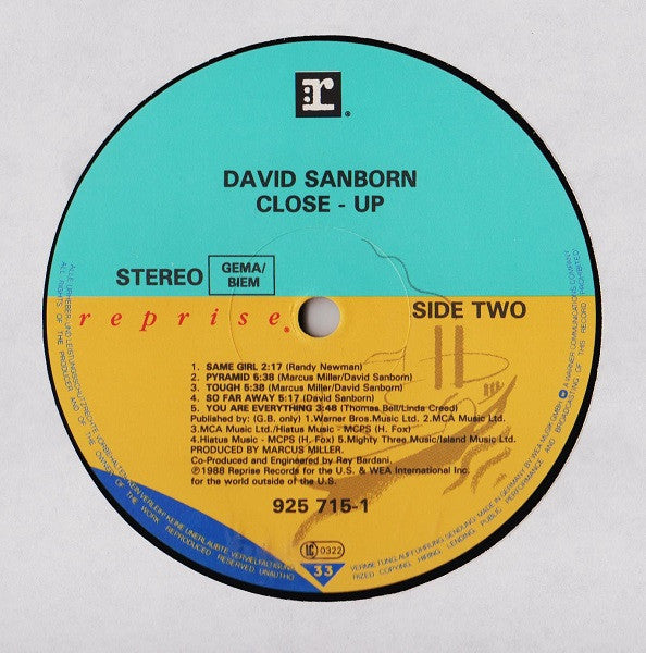 David Sanborn : Close-Up (LP, Album)