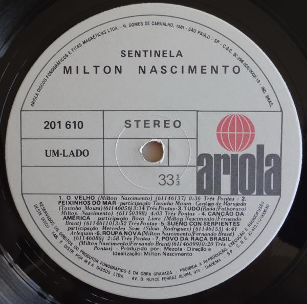 Milton Nascimento : Sentinela (LP, Album)