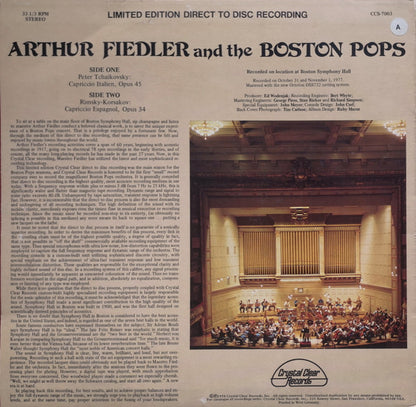Arthur Fiedler And Boston Pops Orchestra : Capriccio Italien - Capriccio Espagnol (LP, Album, Ltd, Dir)