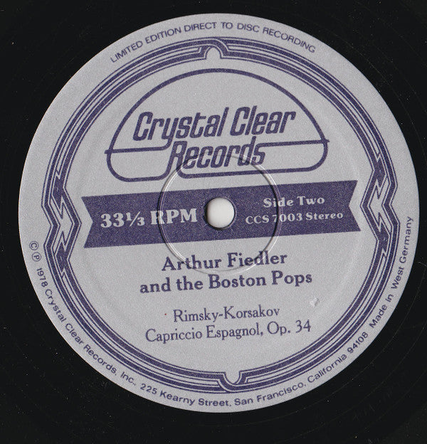 Arthur Fiedler And Boston Pops Orchestra : Capriccio Italien - Capriccio Espagnol (LP, Album, Ltd, Dir)