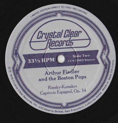 Arthur Fiedler And Boston Pops Orchestra : Capriccio Italien - Capriccio Espagnol (LP, Album, Ltd, Dir)