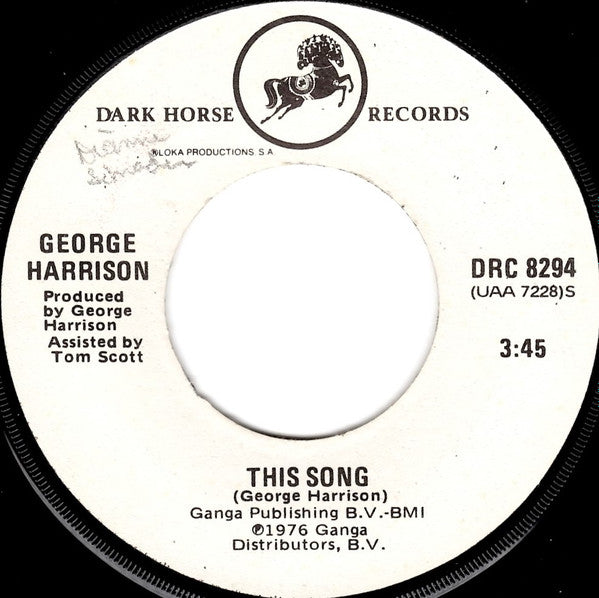 George Harrison : This Song (7", Single, Win)