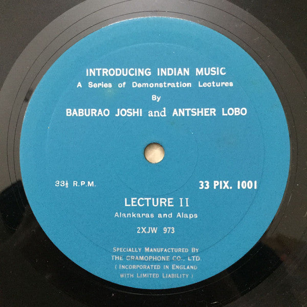 Baburao Joshi, Antsher Lobo : Introducing Indian Music (4xLP)