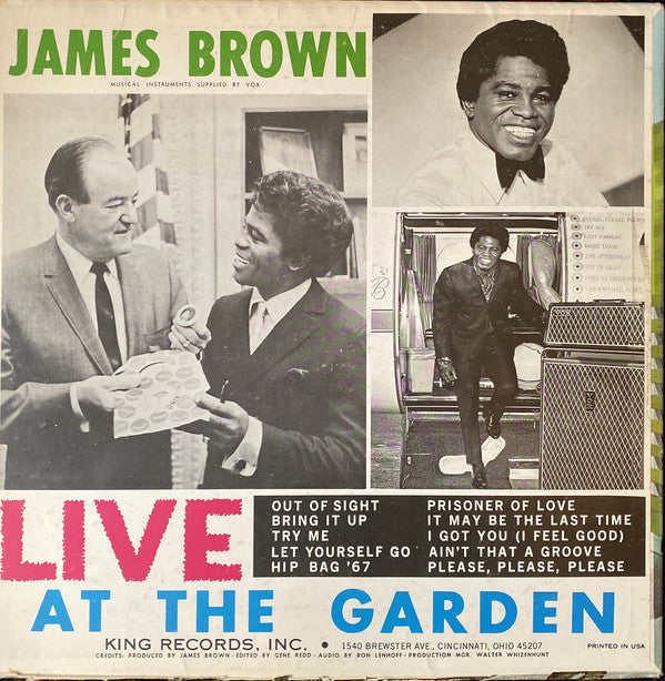 James Brown & The Famous Flames : Live At The Garden (LP, Album, Ind)