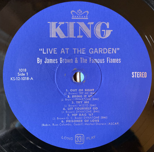James Brown & The Famous Flames : Live At The Garden (LP, Album, Ind)