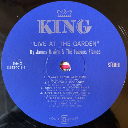 James Brown & The Famous Flames : Live At The Garden (LP, Album, Ind)
