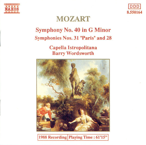 Wolfgang Amadeus Mozart, Capella Istropolitana, Barry Wordsworth : Symphony No.40 In G Minor / Symphony No.31 "Paris" and 28 (CD, RE)