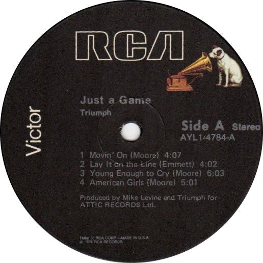 Triumph (2) : Just A Game (LP, Album, RE)