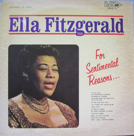 Ella Fitzgerald : For Sentimental Reasons... (LP, Comp, RM)