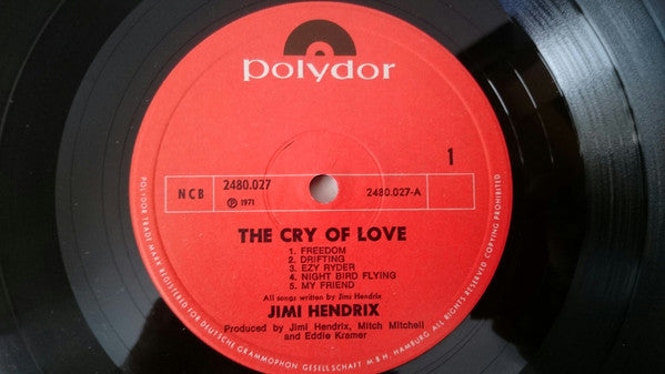 Jimi Hendrix : The Cry Of Love (LP, Gat)