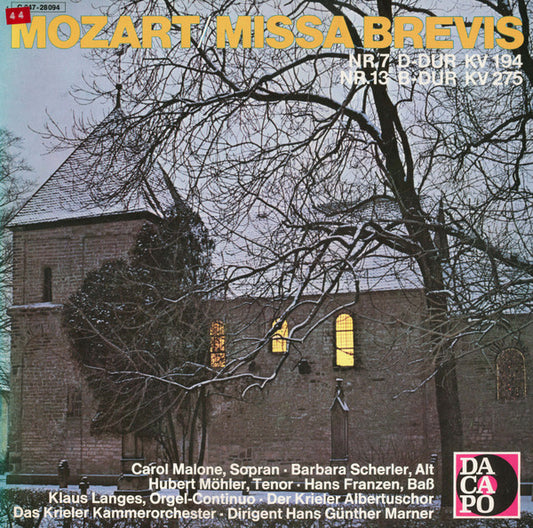 Wolfgang Amadeus Mozart : Missa Brevis (LP)