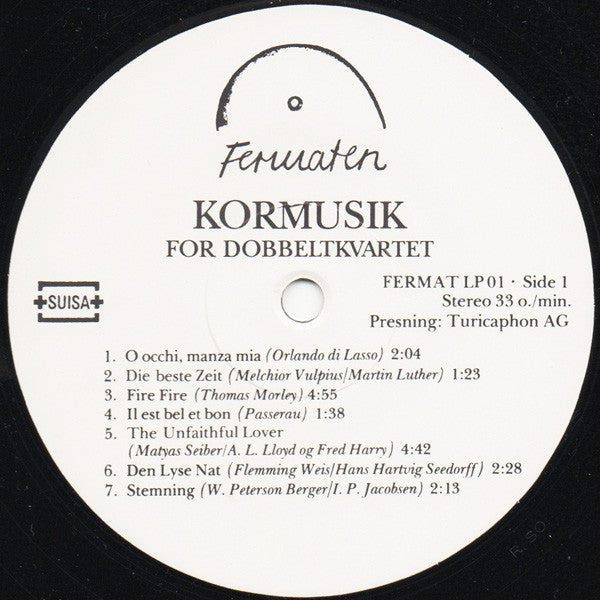 Fermaten : Kormusik For Dobbeltkvartet (LP, Album)