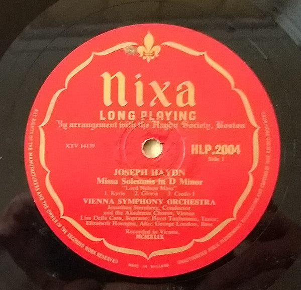 Joseph Haydn, Jonathan Sternberg, Wiener Akademie Kammerchor : Missa Solemnis In D Minor "Lord Nelson" Mass (LP)