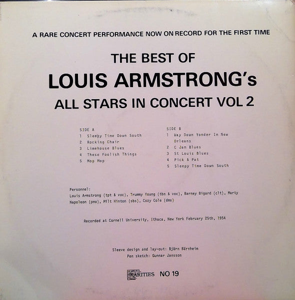 Louis Armstrong : The Best Of Louis Armstrong's All Star In Concert Vol 2 (LP, Album)