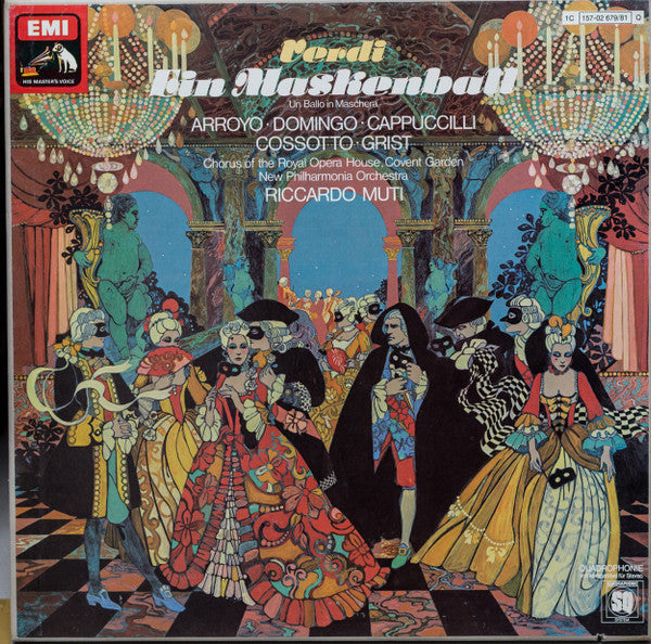 Giuseppe Verdi, Martina Arroyo, Placido Domingo, Piero Cappuccilli, Fiorenza Cossotto, Reri Grist, Chorus Of The Royal Opera House, Covent Garden, New Philharmonia Orchestra, Riccardo Muti : Ein Maskenball (Box, Album, Quad + 3xLP)