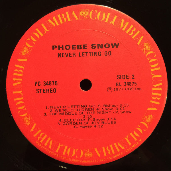 Phoebe Snow : Never Letting Go (LP, Album)