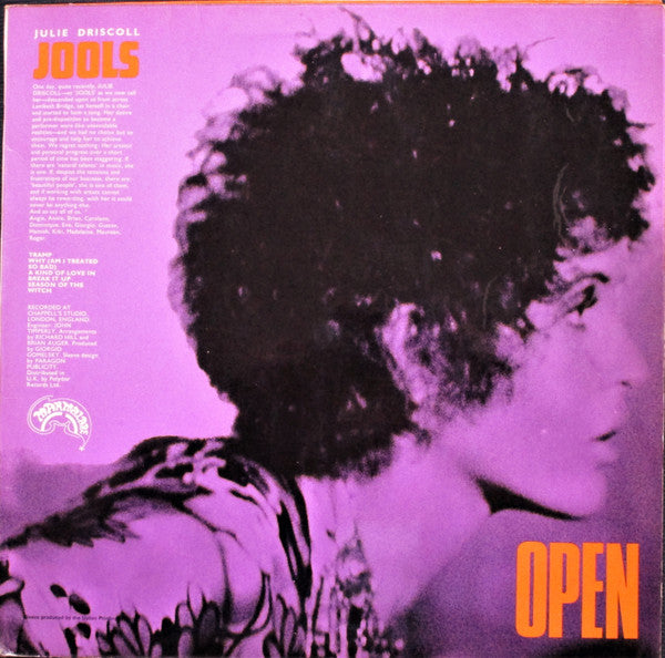 Julie Driscoll, Brian Auger & The Trinity : Open (LP, Album, Upt)