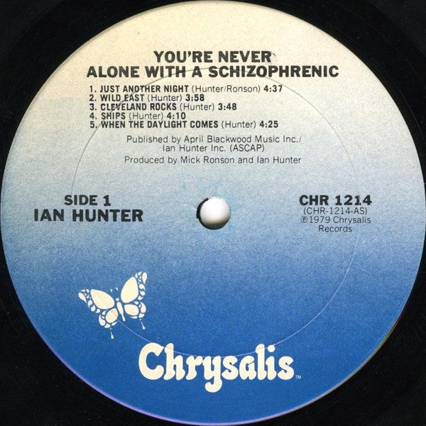 Ian Hunter : You're Never Alone With A Schizophrenic (LP, Album, San)