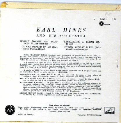 Earl Hines And His Orchestra : Boogie Woogie On Saint-Louis Blues (7", EP)