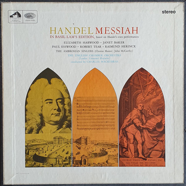 Georg Friedrich Händel, Elizabeth Harwood, Janet Baker, Paul Esswood, Robert Tear, Raimund Herincx, The Ambrosian Singers, English Chamber Orchestra, Sir Charles Mackerras : Messiah (3xLP + Box)