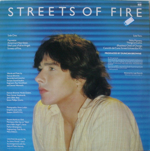 Duncan Browne : Streets Of Fire (LP, Album)