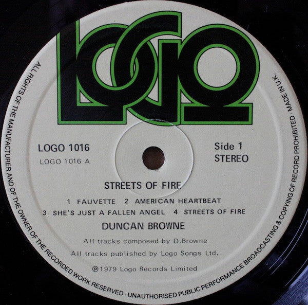 Duncan Browne : Streets Of Fire (LP, Album)