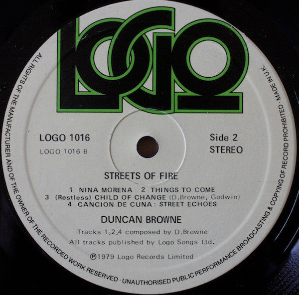 Duncan Browne : Streets Of Fire (LP, Album)