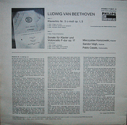 Ludwig van Beethoven : Klaviertrio Nr. 3 C-moll Op.1,3 (LP, Album, Club)