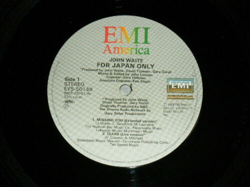 John Waite : For Japan Only (12", EP)