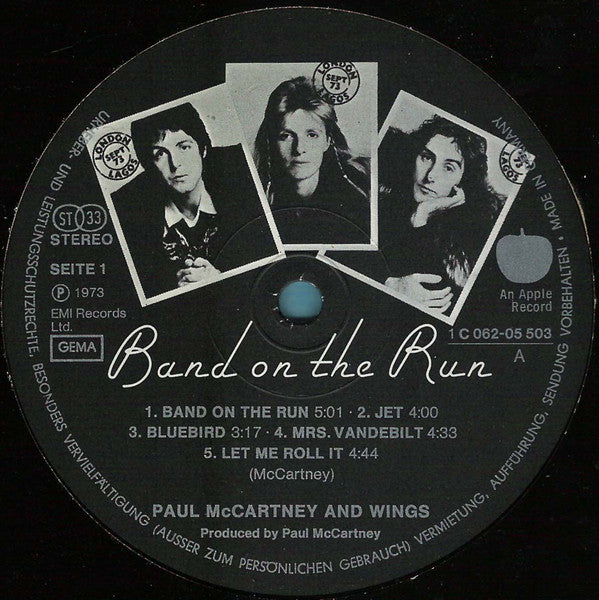 Wings (2) : Band On The Run (LP, Album)