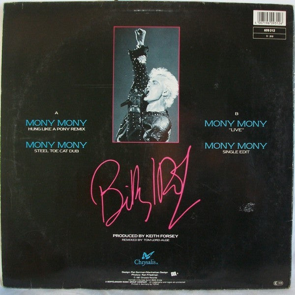 Billy Idol : Mony Mony (12", Maxi)
