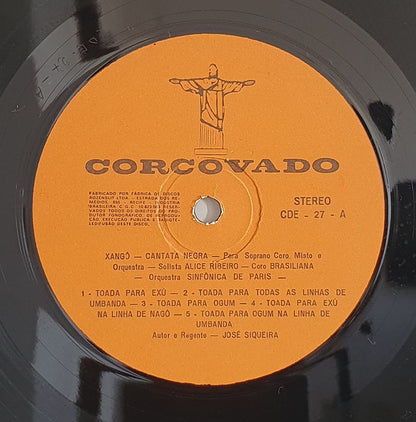 José Siqueira, Alice Ribeiro, Orchestre De Paris : Xangô Cantata Negra (LP)