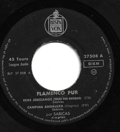 Sabicas : Flamenco Pur (7", EP, Mono)