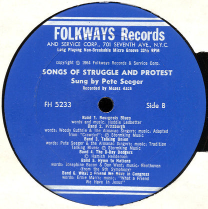 Pete Seeger : Songs Of Struggle & Protest: 1930-1950 (LP, Comp)