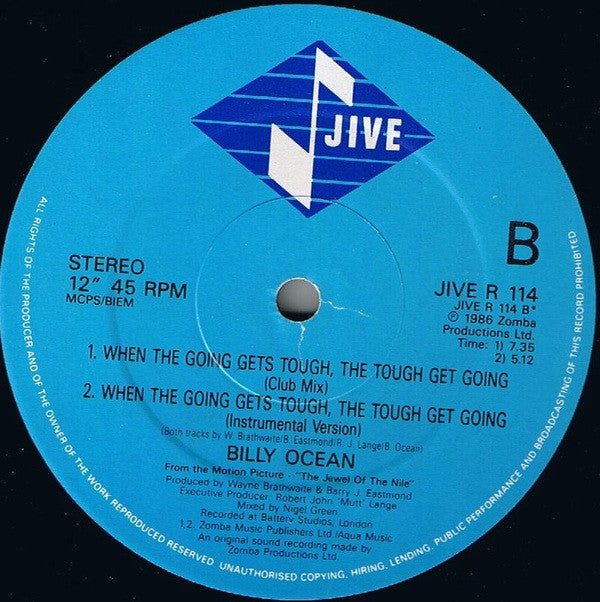 Billy Ocean : When The Going Gets Tough, The Tough Get Going (12", Single)