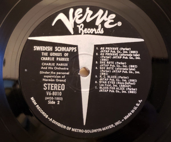 Charlie Parker And His Orchestra : Swedish Schnapps (LP, Album, RE)