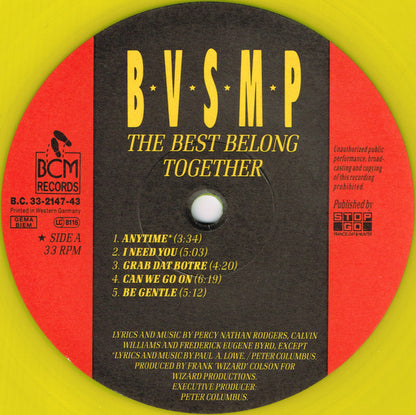 B.V.S.M.P. : The Best Belong Together (LP, Album, Yel)