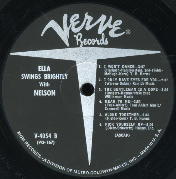 Ella Fitzgerald - Nelson Riddle : Ella Swings Brightly With Nelson (LP, Album, Mono, MGM)