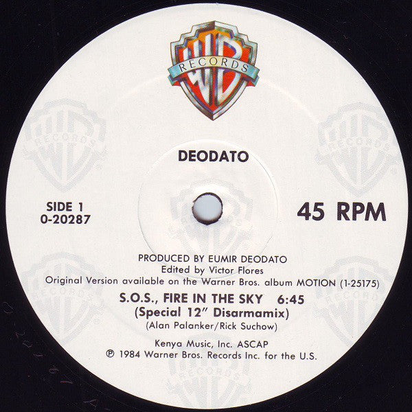 Eumir Deodato : S.O.S. Fire In The Sky (12", Maxi, All)