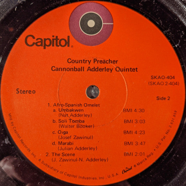 The Cannonball Adderley Quintet : Country Preacher (LP, Album)