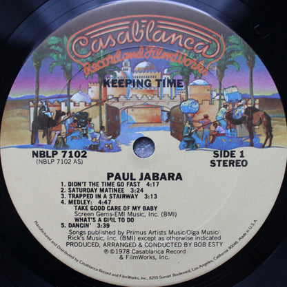 Paul Jabara : Keeping Time (LP, Album, Ter)