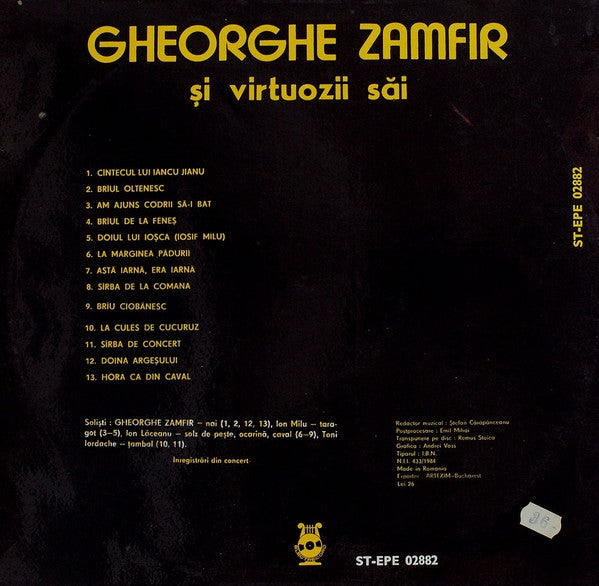 Gheorghe Zamfir : Zamfir Și Virtuozii Săi (LP, Album)