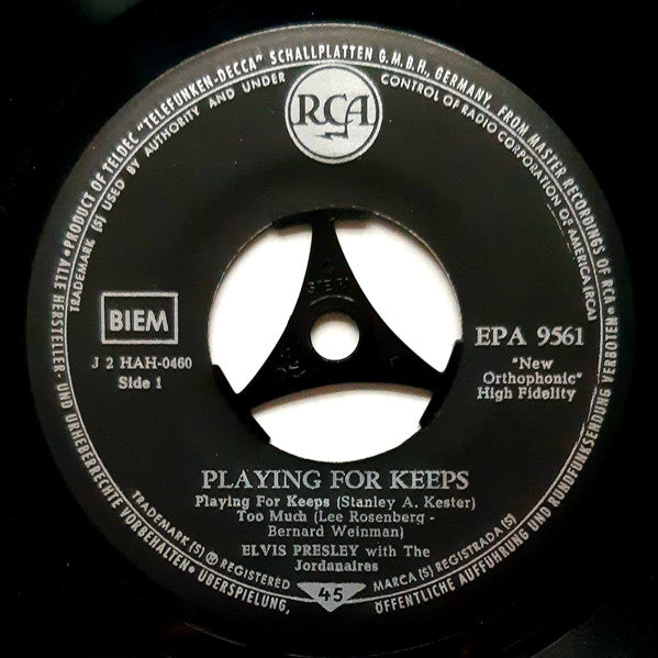Elvis Presley : Playing For Keeps (7", EP, RE, S7 )