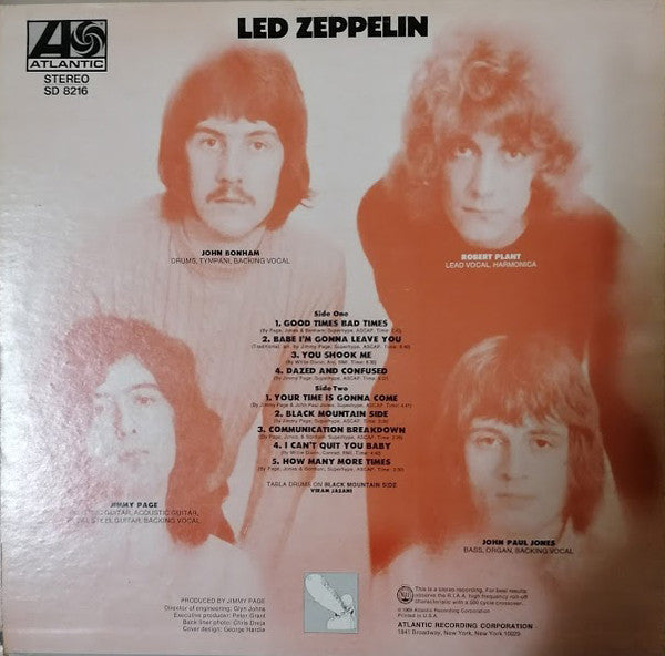 Led Zeppelin : Led Zeppelin (LP, Album, Pre)