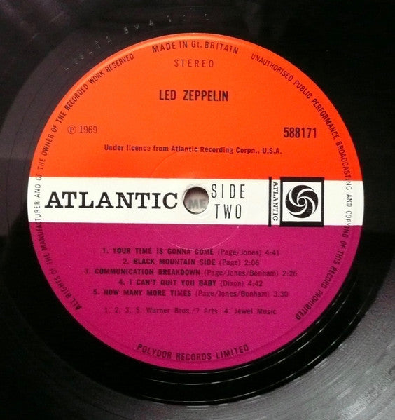 Led Zeppelin : Led Zeppelin (LP, Album, Ver)