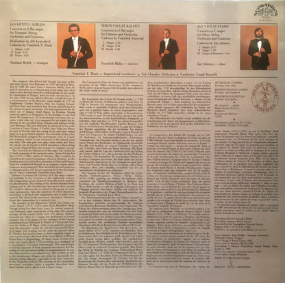 Jan Václav Antonín Stamic, Šimon Václav Kalous, Johann Baptist Georg Neruda, Jan Adamus, František Bláha, Vladimír Rejlek, Suk Chamber Orchestra, Tomáš Koutník : Oboe, Clarinet, Trumpet Concertos (LP, Album, RP)