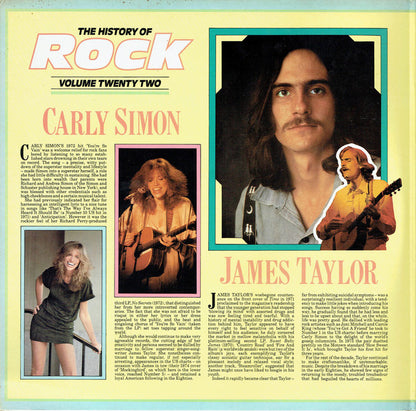 Carly Simon / James Taylor (2) / Joni Mitchell / Don McLean : The History Of Rock (Volume Twenty Two) (2xLP, Comp)